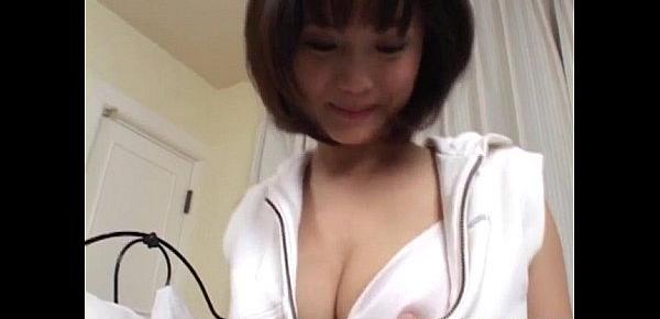  Mako Takeda sweet porn play on her hairy vagina